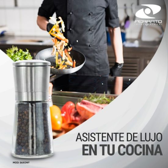 Imagen de Molino de Pimienta en vidrio modelo Bavaria 