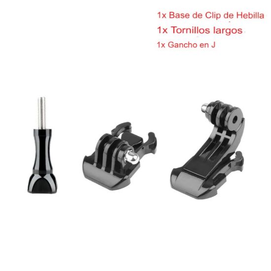 Imagen de Tornillo Base montaje liberación rápida gancho J GoPro Hero SJCAM Insta360 accesorios Cámara Acción