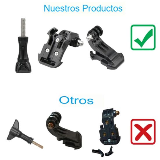 Imagen de Tornillo Base montaje liberación rápida gancho J GoPro Hero SJCAM Insta360 accesorios Cámara Acción