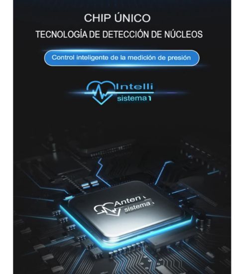 Imagen de Monitor de presión arterial muñeca voz recargable USB pantalla led Touch pulsera digital familiar