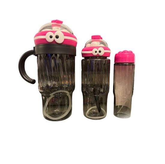 Imagen de Trio De Vaso De Ojitos Color Negro/Rosa