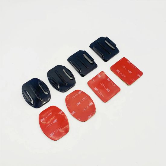 Imagen de BASE SOPORTE PEGATINA CAMARA DEPORTIVA CASCO MOTO BICI AUTO GoPro MONTAJE SEGURO PLANA CURVO 3M