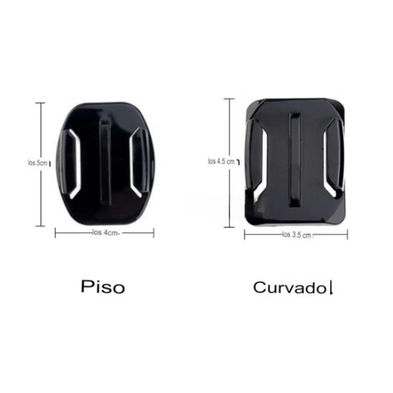 Imagen de BASE SOPORTE PEGATINA CAMARA DEPORTIVA CASCO MOTO BICI AUTO GoPro MONTAJE SEGURO PLANA CURVO 3M