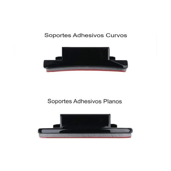Imagen de BASE SOPORTE PEGATINA CAMARA DEPORTIVA CASCO MOTO BICI AUTO GoPro MONTAJE SEGURO PLANA CURVO 3M