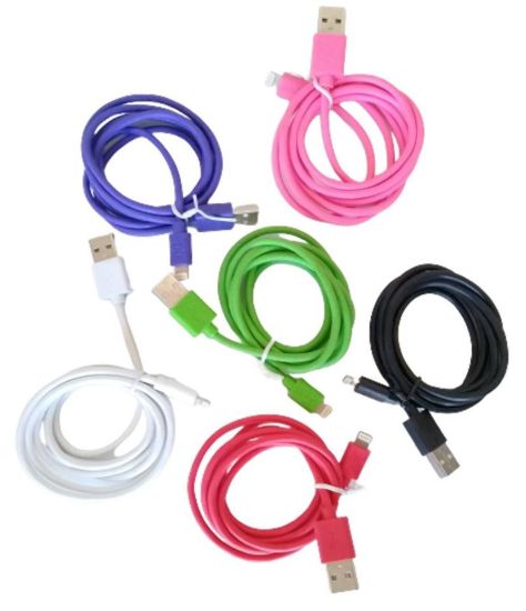 Imagen de Cable de datos para iPhone 6, 7, 6+, 7+, Ipad, Ipad air 1 y 2, mini, ipod touch 5th , Ipod nano 7th