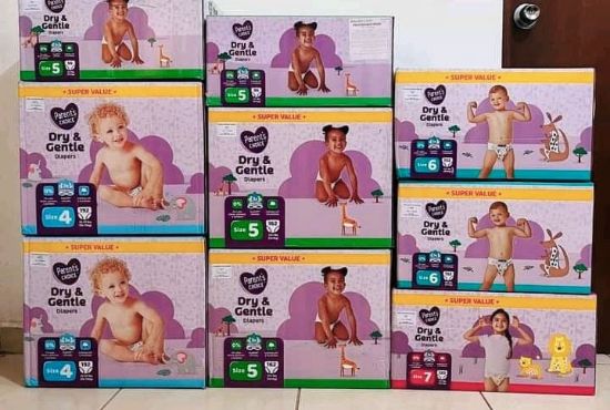 Imagen de Pañales para Bebé Parents Choice + DRY & GENTLE Etapa 5 Unisex 162 Piezas