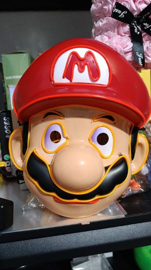 Imagen de MASCARA MARIO BROS LUIGI CON LUZ LED 