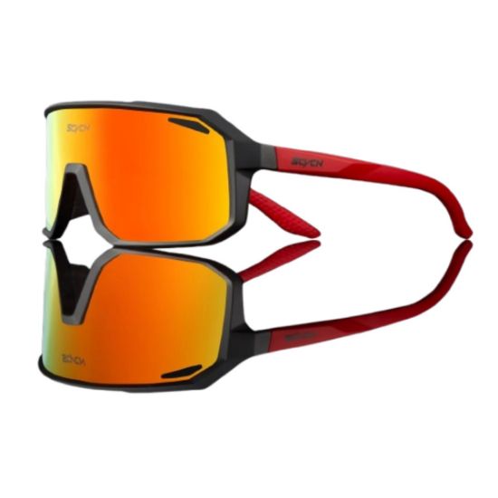 Imagen de Gafas sol ciclismo lentes rojo camping montaña carretera deportes correr UV400 senderismo moto