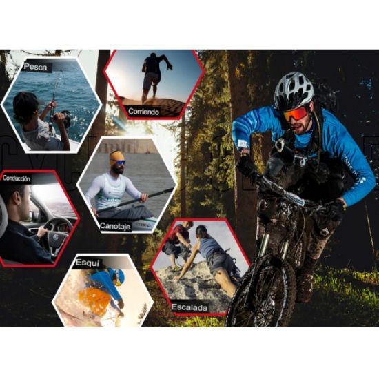 Imagen de Gafas sol ciclismo lentes rojo camping montaña carretera deportes correr UV400 senderismo moto