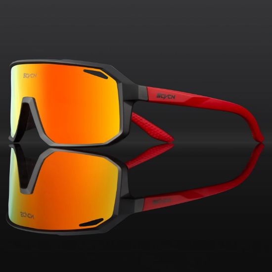 Imagen de Gafas sol ciclismo lentes rojo camping montaña carretera deportes correr UV400 senderismo moto