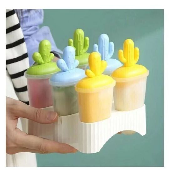 Imagen de Molde Para Paletas de Hielo en Forma con Palito de Cactus