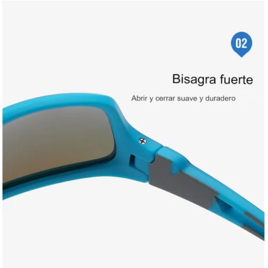 Imagen de Gafas ciclismo azul negro moto deportes auto carreras polarizadas lentes deportivas verde filtro UV