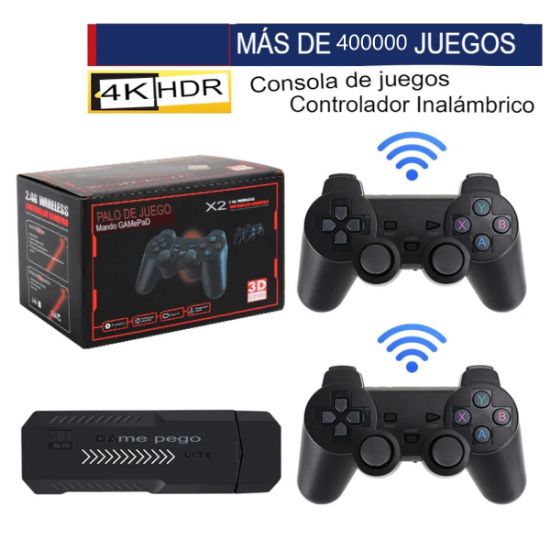 Imagen de Consola de videojuegos mando inalámbrico 4K HD N64 PSP PS1 GBA portátil pantalla tv juegos retro