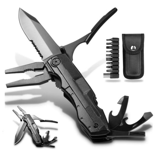 Imagen de Alicates multifuncionales exteriores herramienta mano portátil aire libre destornillador emergencia