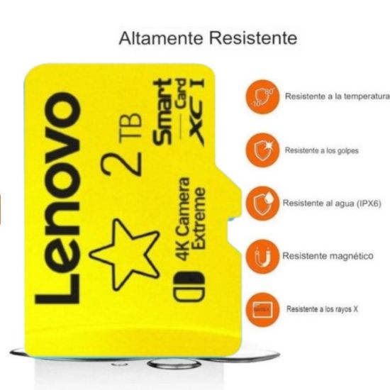 Imagen de Lenovo tarjeta memoria datos music teléfonos pc lap Micro TF SD alta velocidad 2TB usb mac gamer