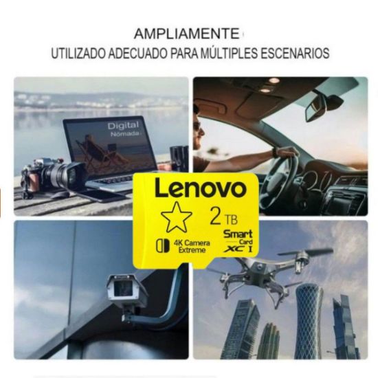 Imagen de Lenovo tarjeta memoria datos music teléfonos pc lap Micro TF SD alta velocidad 2TB usb mac gamer