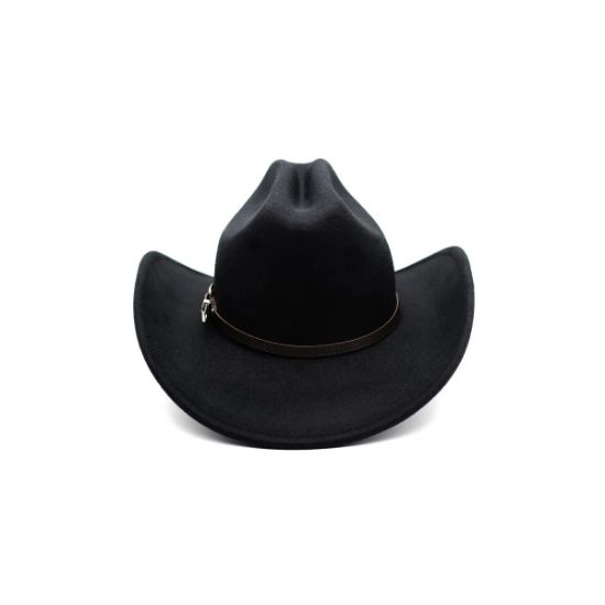 Imagen de Sombrero vaquero texana lana hombre mujer ala ancha gorras caballo deporte negro ropa moda adorno