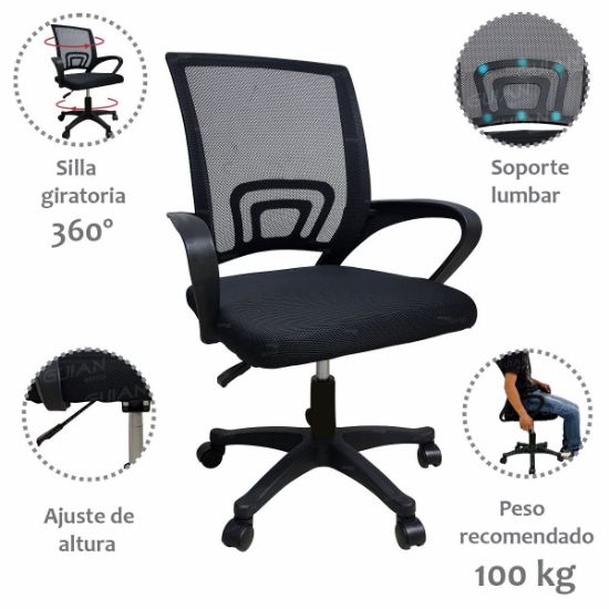 Imagen de Silla De Oficina Para Escritorio Ergonomica Mesh Ejecutiva