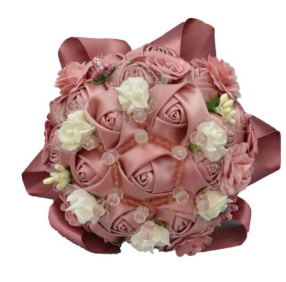 Imagen de ramo  de xv años o boda botones de tela  