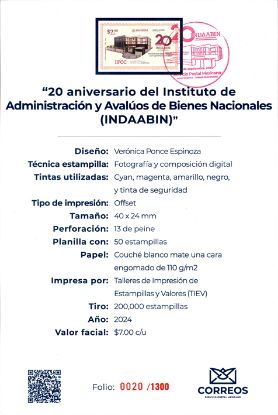 Imagen de 20 años del Instituto de Administración y Avalúos de Bienes Nacionales (INDAABIN)