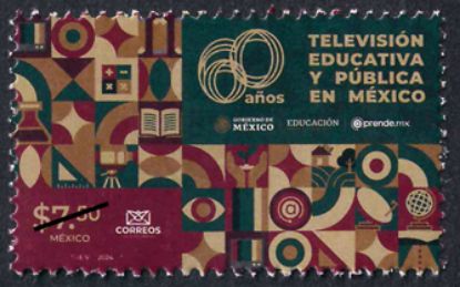 Imagen de Timbre postal: 60 años de la Televisión Educativa y Pública en México