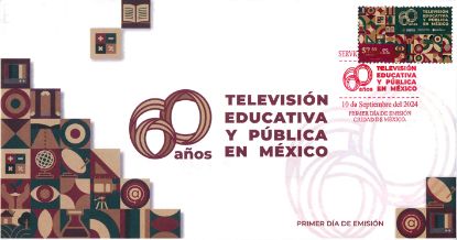 Imagen de Timbre postal: 60 años de la Televisión Educativa y Pública en México