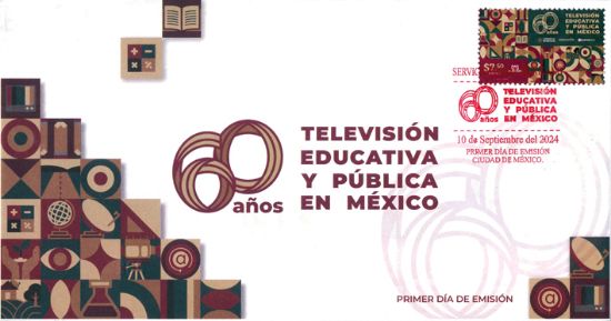 Imagen de Timbre postal: 60 años de la Televisión Educativa y Pública en México