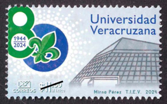 Imagen de Timbre postal: 80 aniversario de la Universidad Veracruzana