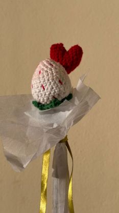 Imagen de Fresa Blanca con Corazon Crochett