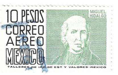 Imagen de ESTAMPILLA USADA HIDALGO SERIE ARQUELOGIA $10.00 SIN MARCA DE AGUA FOSFORESCENTE