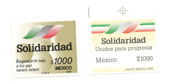 Imagen de ESTAMPILLAS PROGRAMA SOLIDARIDAD 1991