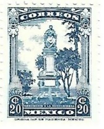 Imagen de ESTAMPILLA MONUMENTO 20C A JOSEFA ORTIZ DE DOMINGUEZ PERF. MNH 1934