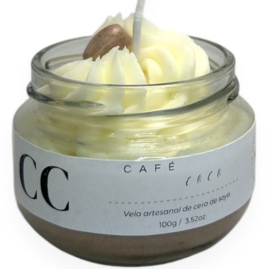 Imagen de Vela Artesanal y Aromática – Café y Coco 100g