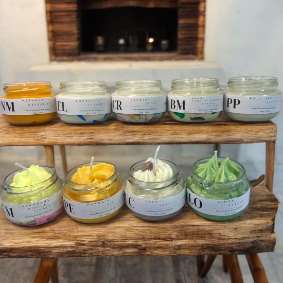 Imagen de Vela Artesanal y Aromática – Café y Coco 100g