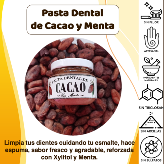 Imagen de Pasta Dental Artesanal de Cacao y sin Flúor (50 g)