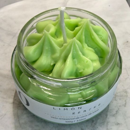Imagen de Vela Artesanal y Aromática – Limón y Romero 100g
