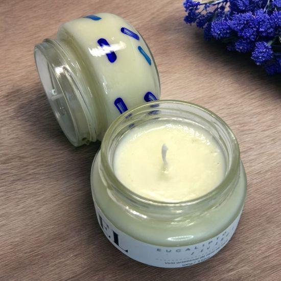 Imagen de Vela Artesanal y Aromática – Eucalipto y Lavanda 100g