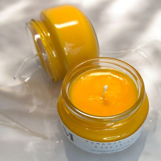 Imagen de Vela Artesanal y Aromática – Naranja y Mandarina 100g
