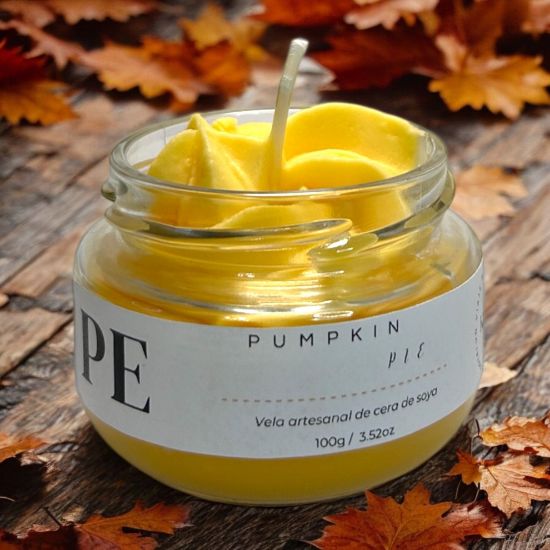 Imagen de Vela Artesanal y Aromática – Pumpkin Pie 100g