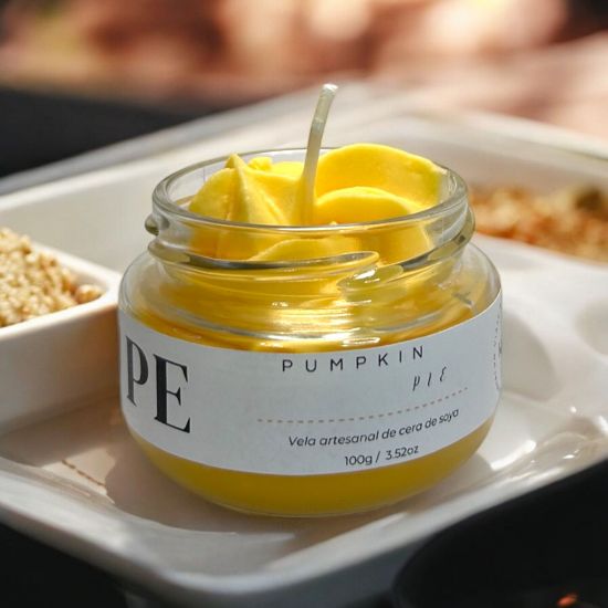 Imagen de Vela Artesanal y Aromática – Pumpkin Pie 100g