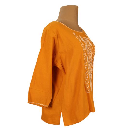 Imagen de Blusa bordado rústico, hecho a mano 