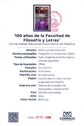 Imagen de 100 Años Facultad Filosofía y Letras de la UNAM 