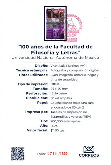 Imagen de 100 Años Facultad Filosofía y Letras de la UNAM 