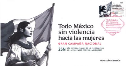 Imagen de Timbre postal: Todo México, sin violencia hacia las mujeres