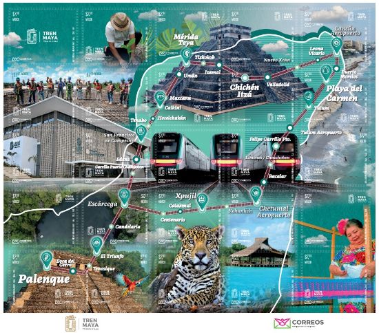 Imagen de Timbre postal: Tren Maya