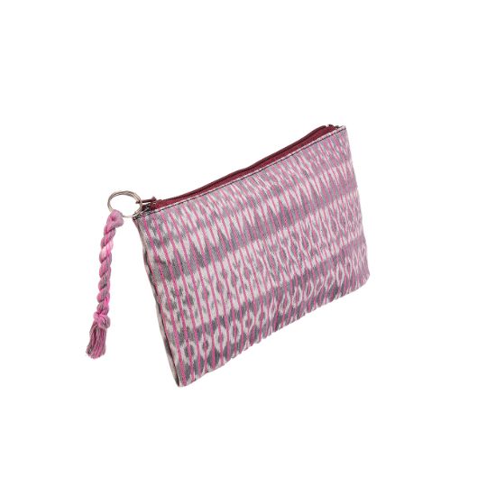Imagen de Estuche de rebozo gris y rosa