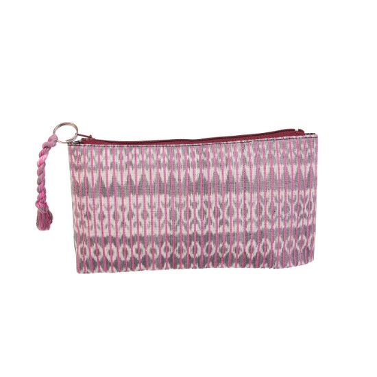 Imagen de Estuche de rebozo gris y rosa