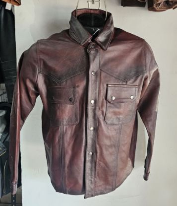 Imagen de Chamarra de Piel de borrego Peligüey, color tabaco