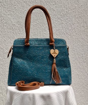 Imagen de Bolsa Color Azul de Piel para Mujer