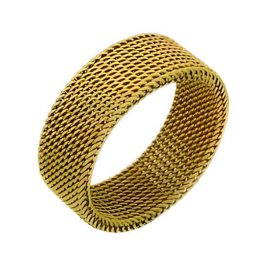 Imagen de 1 anillo Unisex acero inoxidable malla flexible ajustable al dedo -+ 3 colores y 7 tallas para escoger Alta Durabilidad